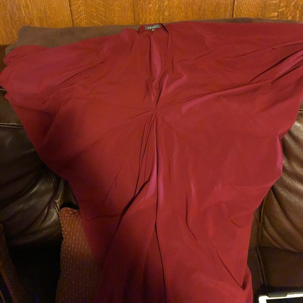 Burgundy summer dress